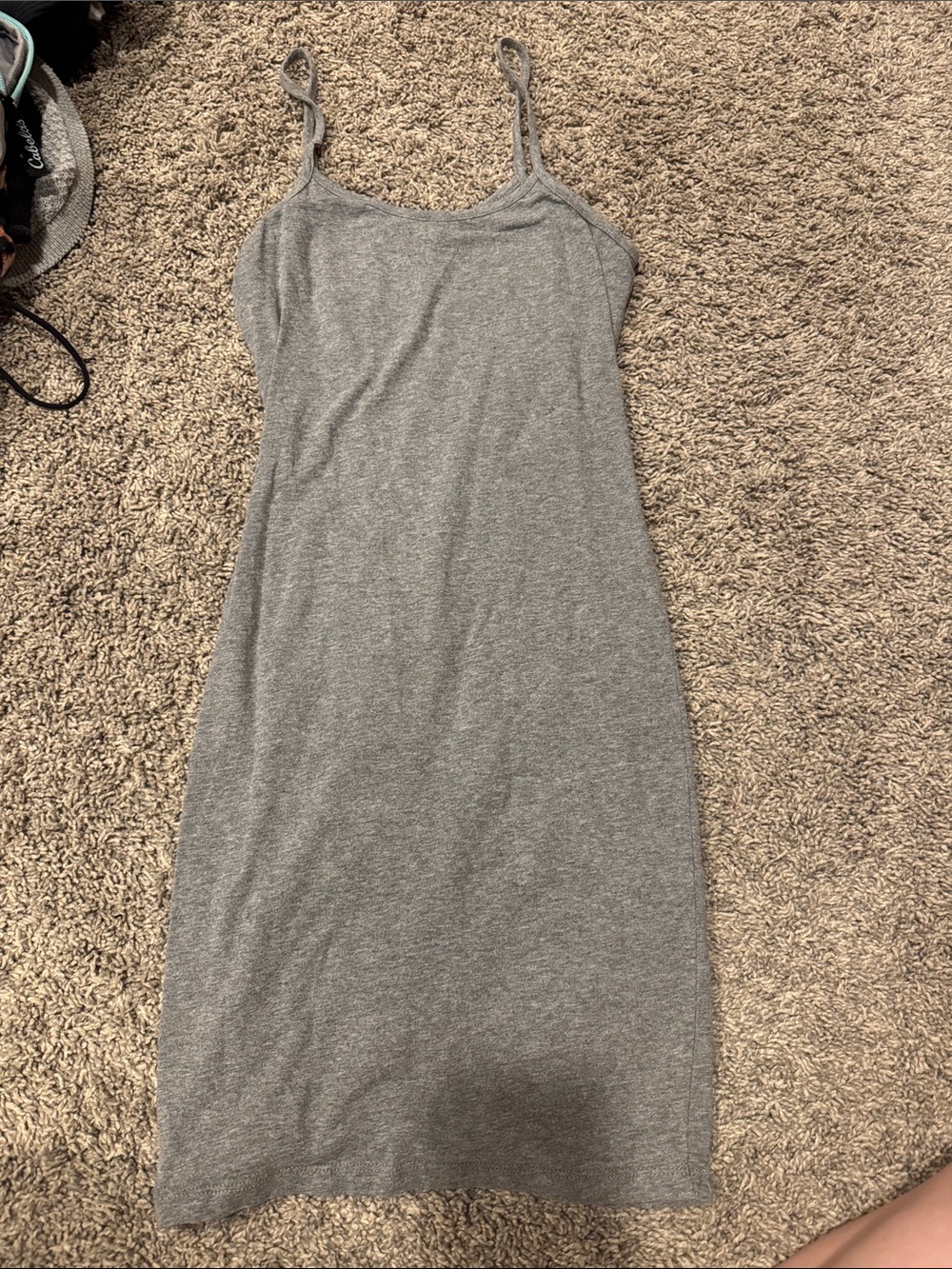 Bozzolo Heather Gray Slim Midi Slip Dress